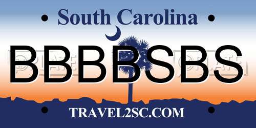 BBBBSBS South Carolina License Plate