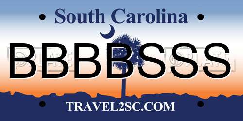 BBBBSSS South Carolina License Plate