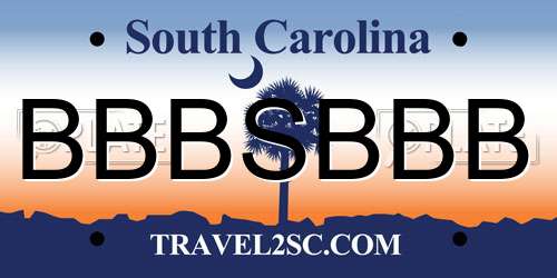 BBBSBBB South Carolina License Plate