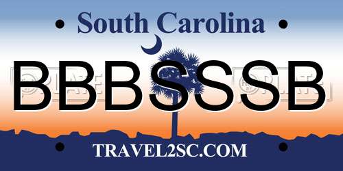 BBBSSSB South Carolina License Plate