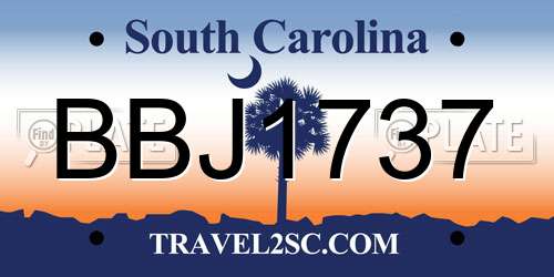 BBJ1737 South Carolina License Plate