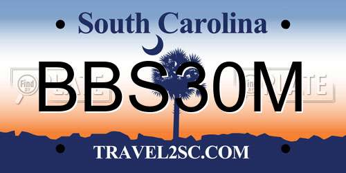 BBS30M South Carolina License Plate