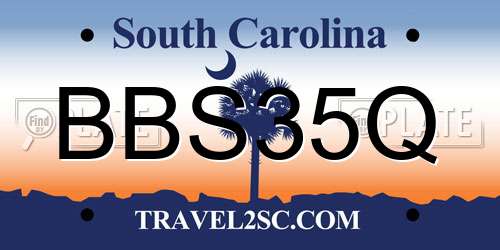 BBS35Q South Carolina License Plate