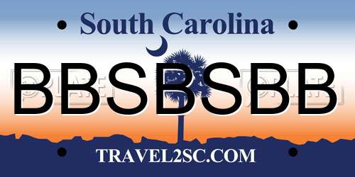 BBSBSBB South Carolina License Plate