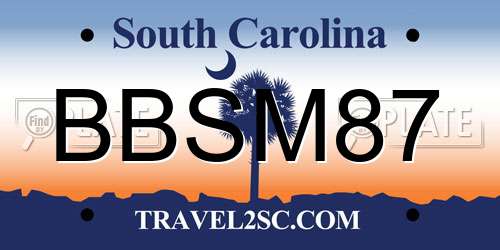 BBSM87 South Carolina License Plate