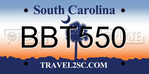 BBT550 South Carolina License Plate