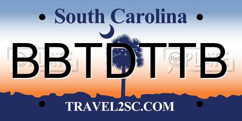 BBTDTTB South Carolina License Plate
