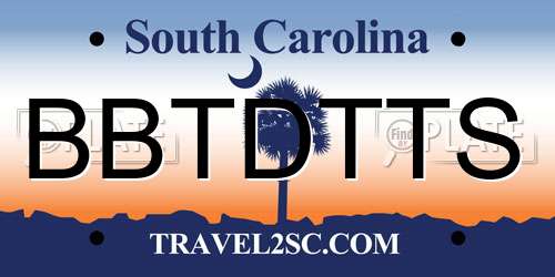 BBTDTTS South Carolina License Plate