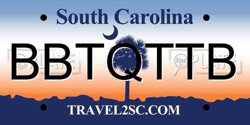BBTQTTB South Carolina License Plate