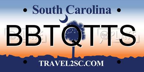 BBTQTTS South Carolina License Plate
