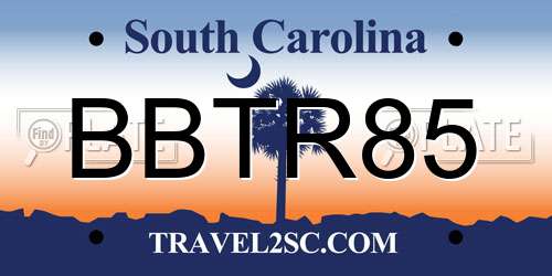 BBTR85 South Carolina License Plate