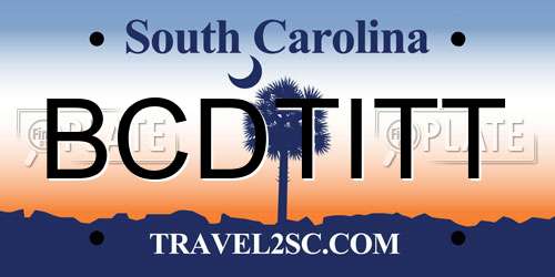 BCDTITT South Carolina License Plate