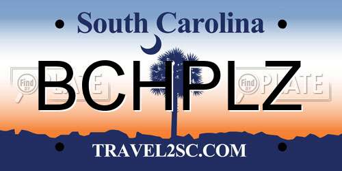 BCHPLZ South Carolina License Plate