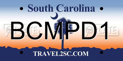 BCMPD1 South Carolina License Plate