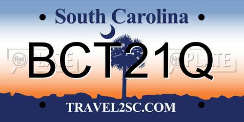 BCT21Q South Carolina License Plate