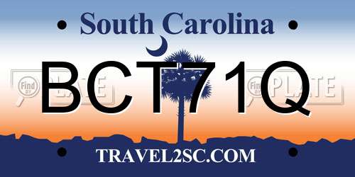 BCT71Q South Carolina License Plate