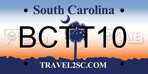 BCTT10 South Carolina License Plate