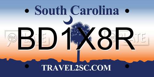 BD1X8R South Carolina License Plate
