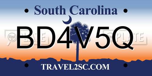 BD4V5Q South Carolina License Plate