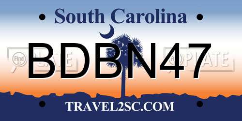 BDBN47 South Carolina License Plate