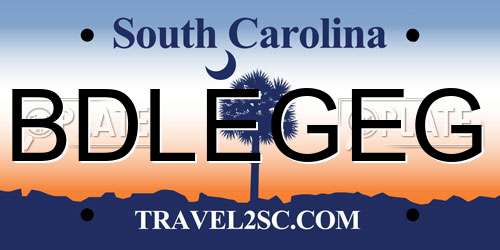 BDLEGEG South Carolina License Plate