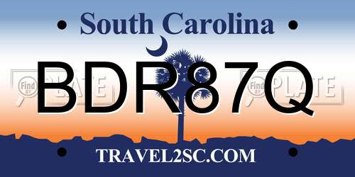 BDR87Q South Carolina License Plate