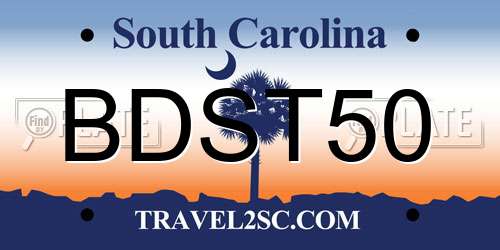 BDST50 South Carolina License Plate