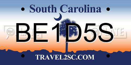 BE1D5S South Carolina License Plate