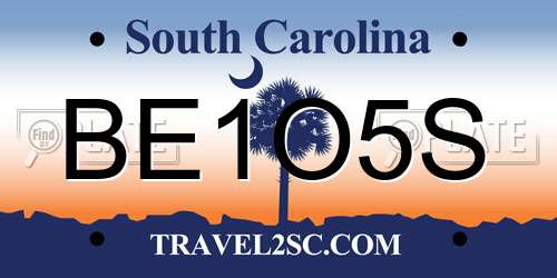 BE1O5S South Carolina License Plate