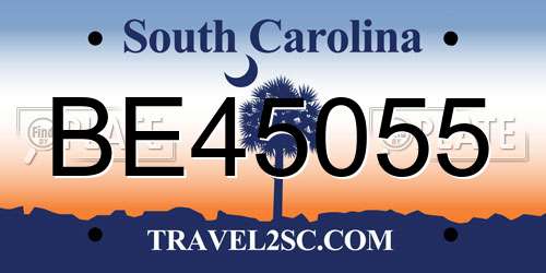 BE45055 South Carolina License Plate