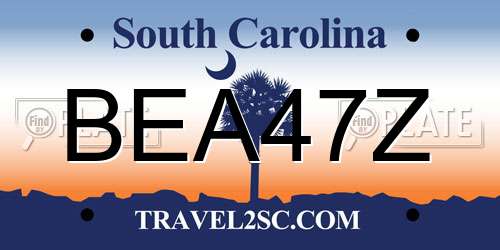 BEA47Z South Carolina License Plate