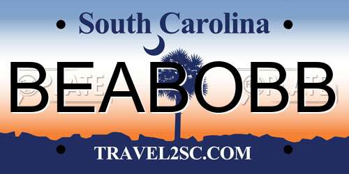 BEABOBB South Carolina License Plate