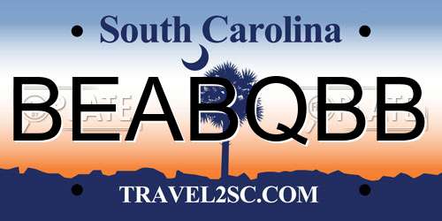 BEABQBB South Carolina License Plate