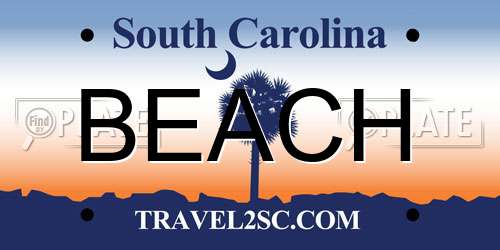 BEACH South Carolina License Plate