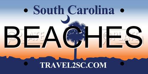 BEACHES South Carolina License Plate