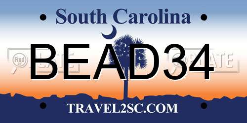 BEAD34 South Carolina License Plate