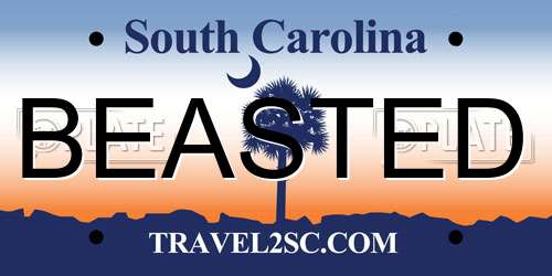 BEASTED South Carolina License Plate