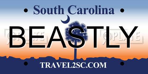 BEASTLY South Carolina License Plate
