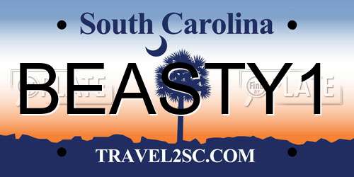 BEASTY1 South Carolina License Plate