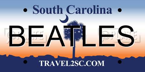 BEATLES South Carolina License Plate