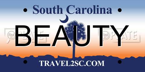 BEAUTY South Carolina License Plate