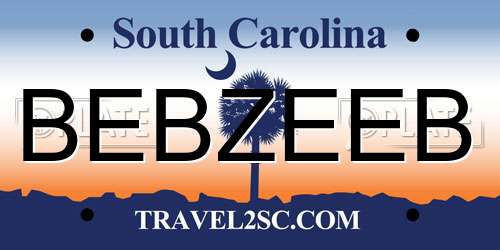 BEBZEEB South Carolina License Plate