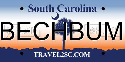 BECHBUM South Carolina License Plate