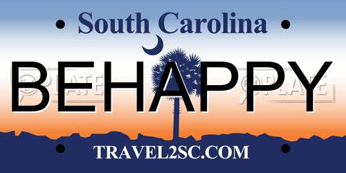BEHAPPY South Carolina License Plate