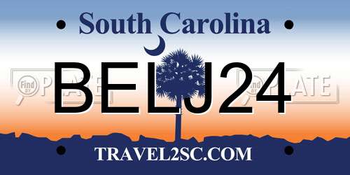 BELJ24 South Carolina License Plate