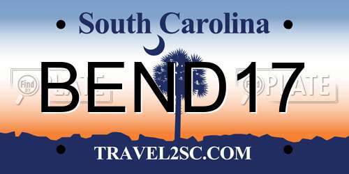 BEND17 South Carolina License Plate