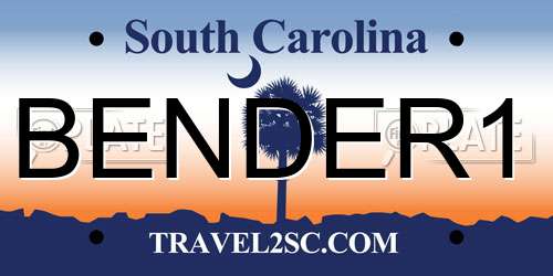 BENDER1 South Carolina License Plate