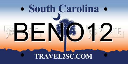 BENO12 South Carolina License Plate