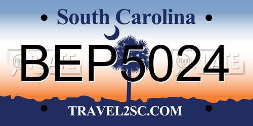 BEP5024 South Carolina License Plate