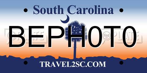 BEPH0T0 South Carolina License Plate